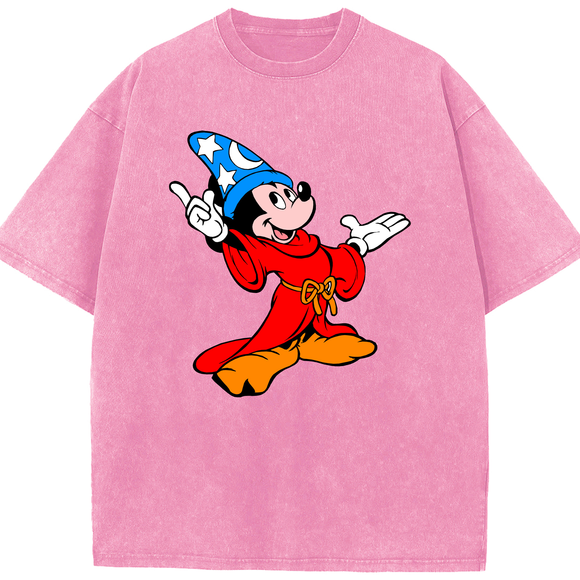 （画像用） ミッキーマウス Mickey Mouse 綿100% ヴィンテージ風 半袖Tシャツ（フロントプリント）
